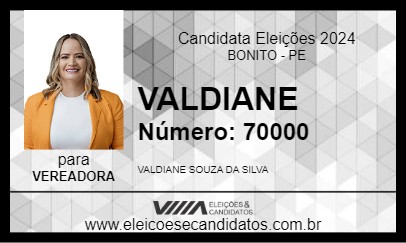 Candidato VALDIANE 2024 - BONITO - Eleições