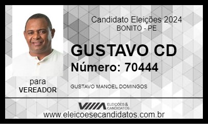 Candidato GUSTAVO CD 2024 - BONITO - Eleições