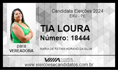 Candidato TIA LOURA 2024 - EXU - Eleições