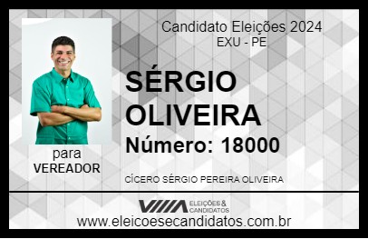 Candidato SÉRGIO OLIVEIRA 2024 - EXU - Eleições