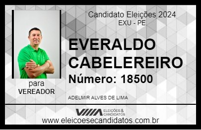 Candidato EVERALDO CABELEREIRO 2024 - EXU - Eleições