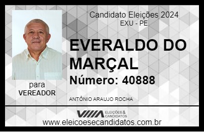 Candidato EVERALDO DO MARÇAL 2024 - EXU - Eleições