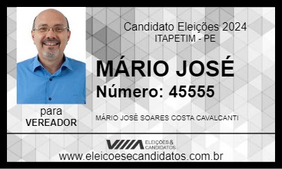 Candidato MÁRIO JOSÉ 2024 - ITAPETIM - Eleições