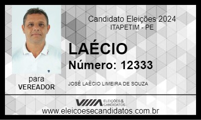 Candidato LAÉCIO  2024 - ITAPETIM - Eleições