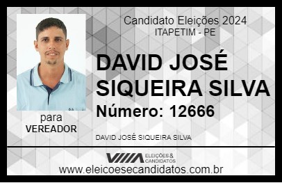 Candidato DAVI 2024 - ITAPETIM - Eleições