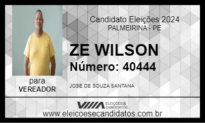 Candidato ZE WILSON 2024 - PALMEIRINA - Eleições