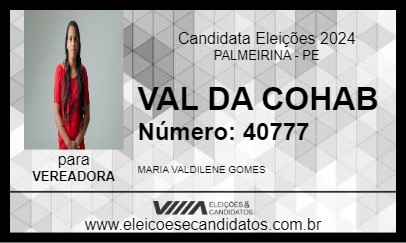 Candidato VAL DA COHAB 2024 - PALMEIRINA - Eleições