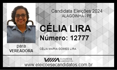 Candidato CÉLIA LIRA 2024 - ALAGOINHA - Eleições