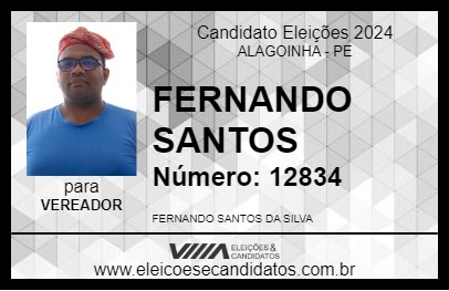 Candidato FERNANDO SANTOS 2024 - ALAGOINHA - Eleições