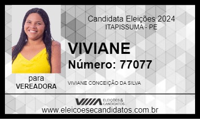 Candidato VIVIANE 2024 - ITAPISSUMA - Eleições