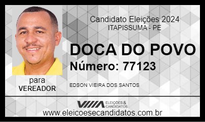 Candidato DOCA DO POVO 2024 - ITAPISSUMA - Eleições