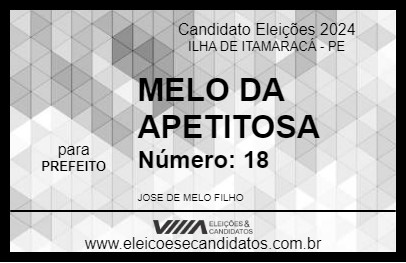 Candidato MELO DA APETITOSA 2024 - ILHA DE ITAMARACÁ - Eleições