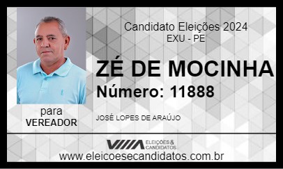 Candidato ZÉ DE MOCINHA 2024 - EXU - Eleições