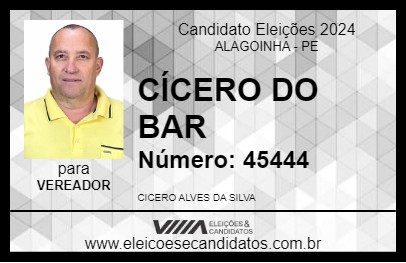 Candidato CÍCERO DO BAR 2024 - ALAGOINHA - Eleições