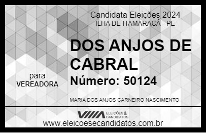 Candidato DOS ANJOS DE CABRAL 2024 - ILHA DE ITAMARACÁ - Eleições