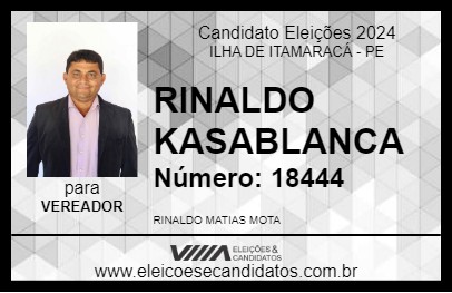 Candidato RINALDO KASABLANCA 2024 - ILHA DE ITAMARACÁ - Eleições