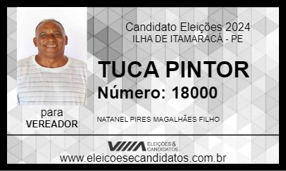 Candidato TUCA PINTOR 2024 - ILHA DE ITAMARACÁ - Eleições