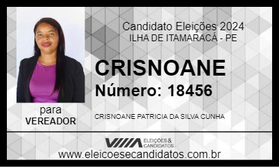 Candidato CRISNOANE 2024 - ILHA DE ITAMARACÁ - Eleições