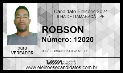 Candidato ROBSON 2024 - ILHA DE ITAMARACÁ - Eleições