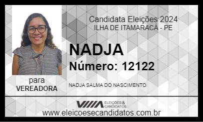 Candidato NADJA 2024 - ILHA DE ITAMARACÁ - Eleições