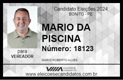 Candidato MARIO DA PISCINA 2024 - BONITO - Eleições