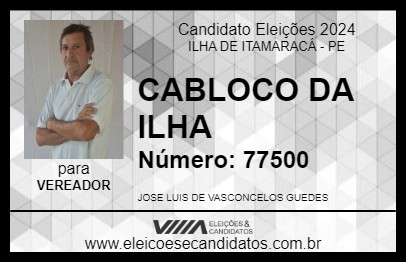 Candidato CABOCLO DA ILHA 2024 - ILHA DE ITAMARACÁ - Eleições