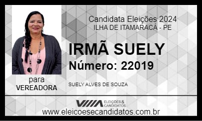 Candidato IRMÃ SUELY 2024 - ILHA DE ITAMARACÁ - Eleições