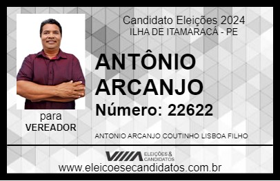 Candidato ANTÔNIO ARCANJO 2024 - ILHA DE ITAMARACÁ - Eleições