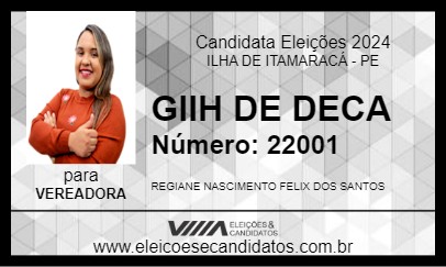 Candidato GIIH DE DECA 2024 - ILHA DE ITAMARACÁ - Eleições