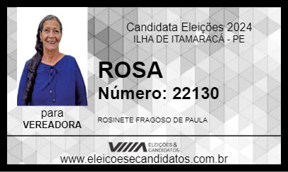 Candidato ROSA 2024 - ILHA DE ITAMARACÁ - Eleições