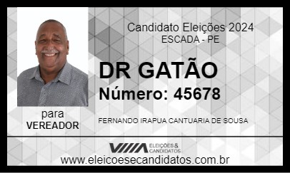 Candidato DR GATÃO 2024 - ESCADA - Eleições