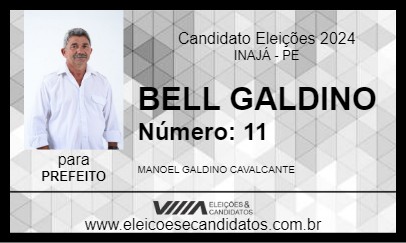 Candidato BEL GALDINO 2024 - INAJÁ - Eleições