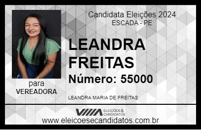 Candidato LEANDRA FREITAS 2024 - ESCADA - Eleições