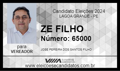 Candidato ZE FILHO 2024 - LAGOA GRANDE - Eleições