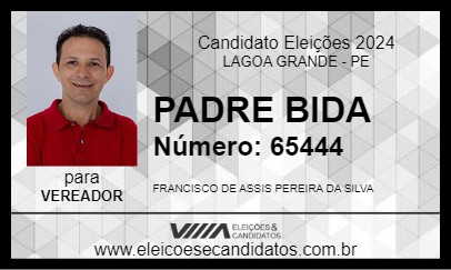 Candidato PADRE BIDA 2024 - LAGOA GRANDE - Eleições