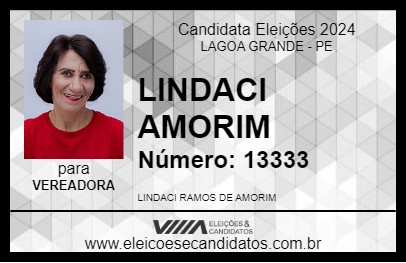 Candidato LINDACI AMORIM 2024 - LAGOA GRANDE - Eleições