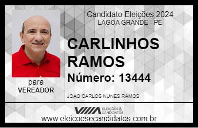 Candidato CARLINHOS RAMOS 2024 - LAGOA GRANDE - Eleições