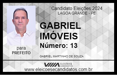 Candidato GABRIEL IMÓVEIS 2024 - LAGOA GRANDE - Eleições