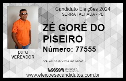 Candidato ZÉ GORÉ DO PISEIRO 2024 - SERRA TALHADA - Eleições