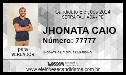 Candidato JHONATA CAIO 2024 - SERRA TALHADA - Eleições