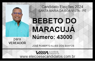 Candidato BEBETO DO MARACUJÁ 2024 - SANTA MARIA DA BOA VISTA - Eleições