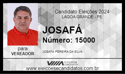 Candidato JOSAFÁ 2024 - LAGOA GRANDE - Eleições