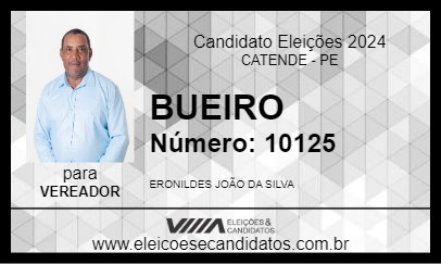 Candidato BUEIRO 2024 - CATENDE - Eleições