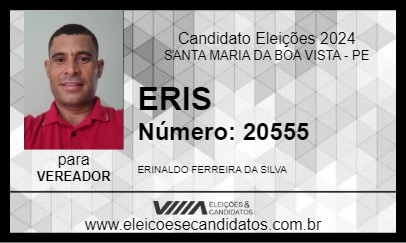 Candidato ERIS 2024 - SANTA MARIA DA BOA VISTA - Eleições