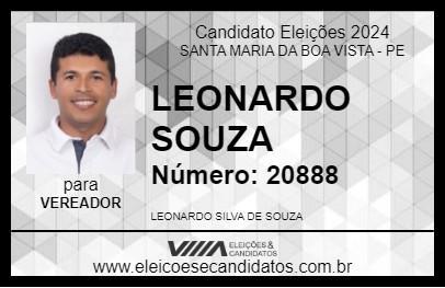 Candidato LEONARDO SOUZA 2024 - SANTA MARIA DA BOA VISTA - Eleições