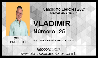 Candidato VLADIMIR 2024 - MACAPARANA - Eleições