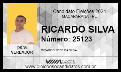 Candidato RICARDO SILVA 2024 - MACAPARANA - Eleições