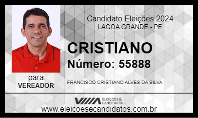 Candidato CRISTIANO 2024 - LAGOA GRANDE - Eleições