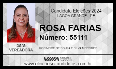 Candidato ROSA FARIAS 2024 - LAGOA GRANDE - Eleições