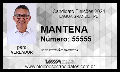 Candidato MANTENA 2024 - LAGOA GRANDE - Eleições